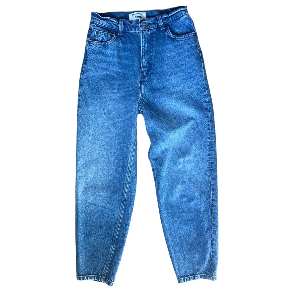 Reformation Noa Barrel Leg Blue Jeans in Shasta Size 25